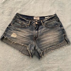 Jean shorts.
